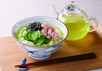 ツナときゅうりの冷やし茶漬け